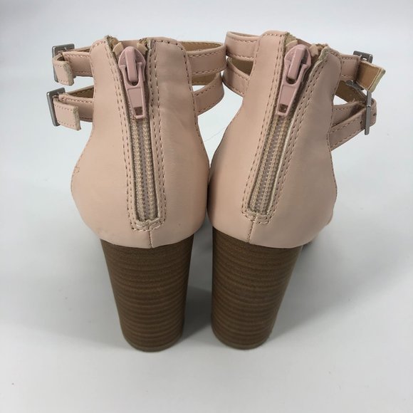 Maurices Blush Pink Block Heel Strappy Sandals 6 - Picture 6 of 6
